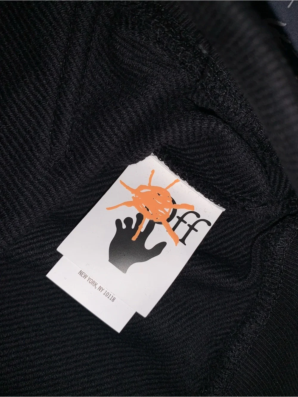 Off-White Diagonal Stripe Hoodie Black Size: 8/Small